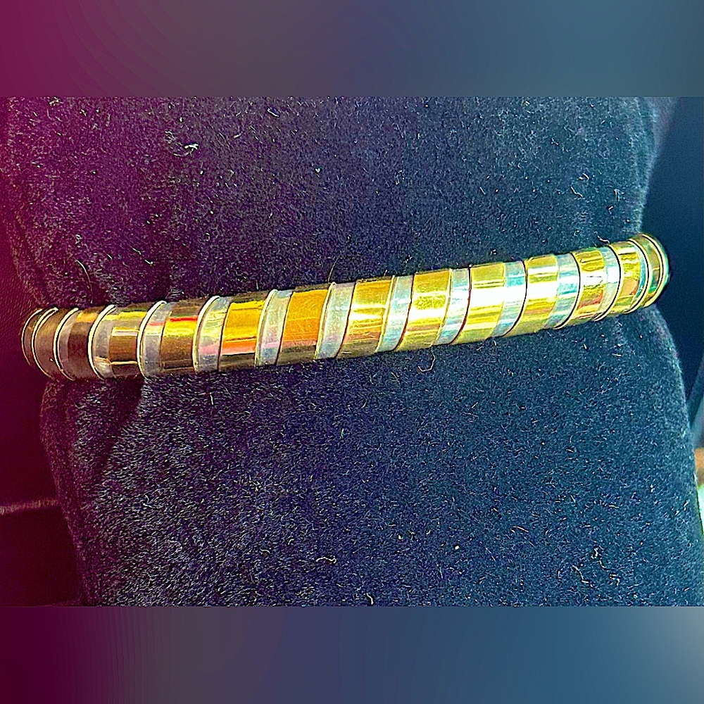 CARTIER VINTAGE & VERY RARE TUBOGAS 18K YELLOW GOLD & Sterling Cuff.  30 Grams - Picture 11 of 12